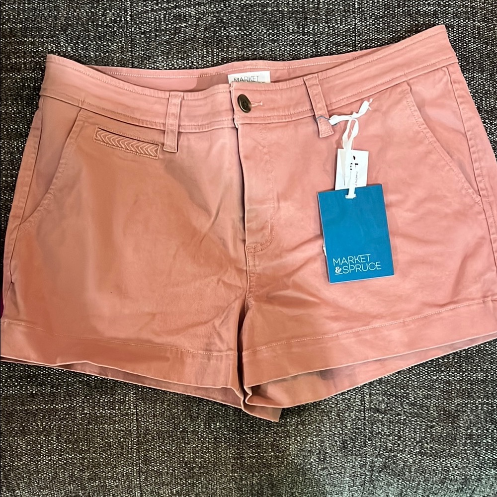 Market & Spruce Women's Dusty Rose Chino Shorts